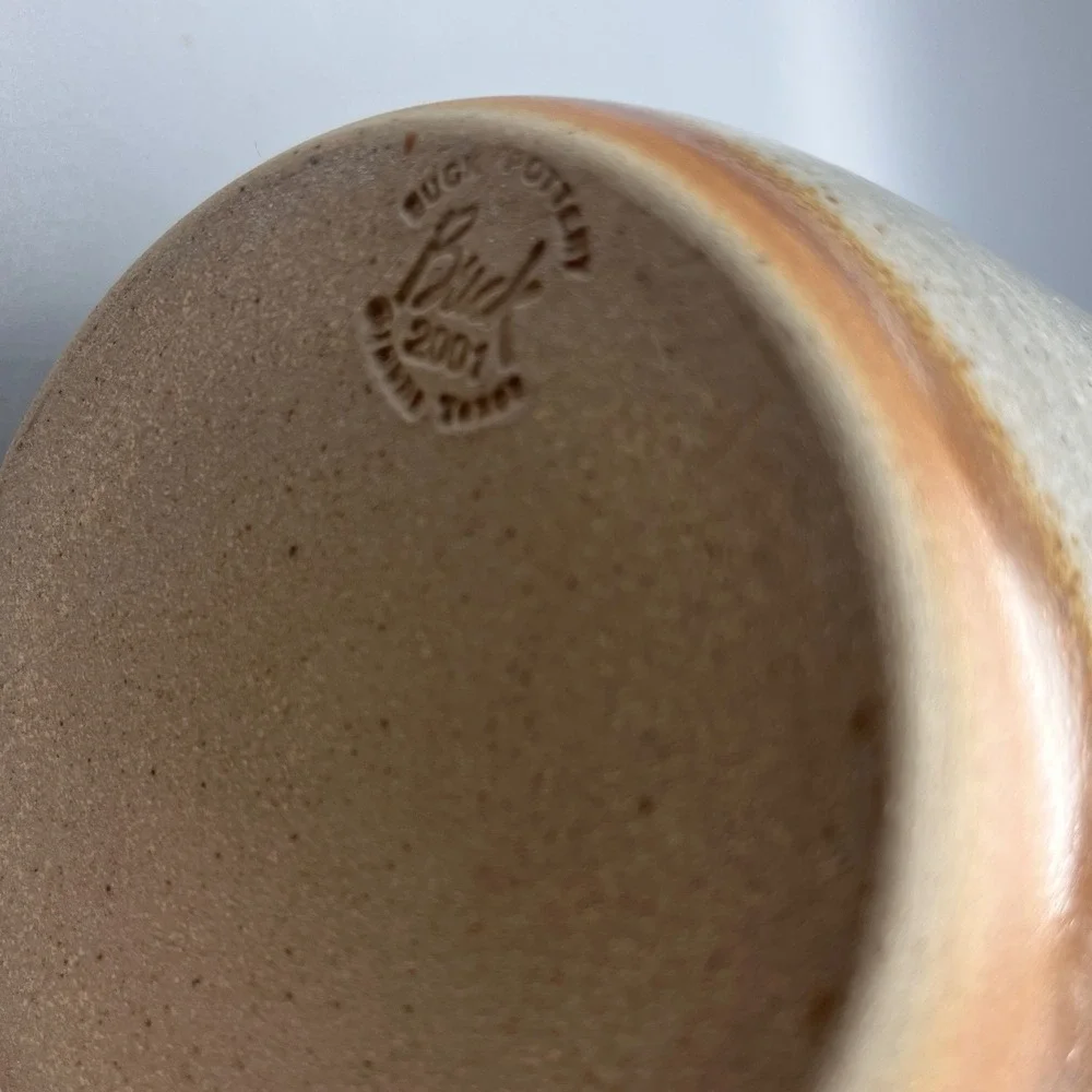Vintage BUCK Pottery Glazed Stoneware Vase - 8 Inches -‎ Gruene Texas